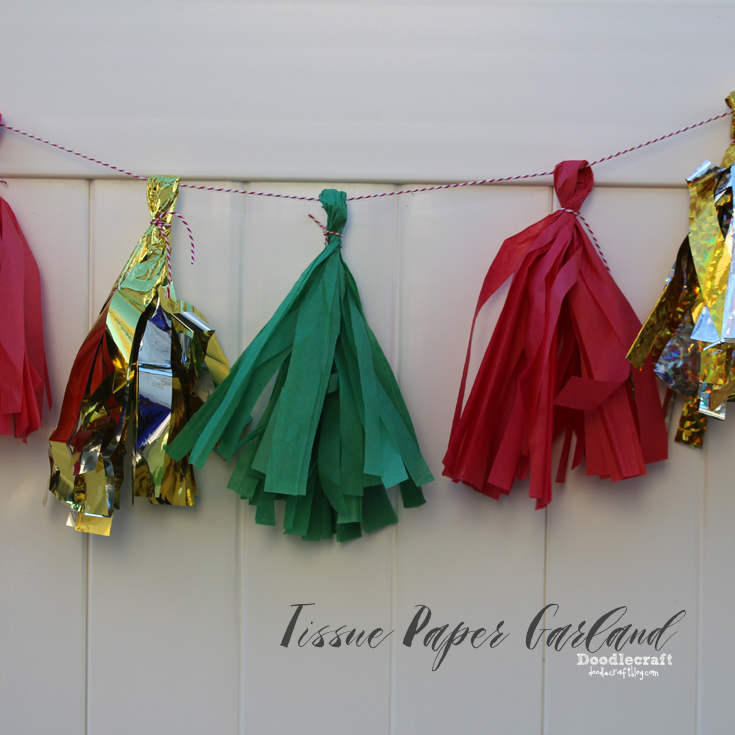 Holiday Tissue Paper Garland